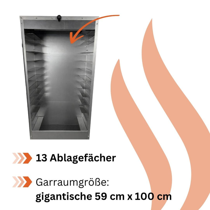 Laden Sie das Bild in Galerie -Viewer, Räucherofen MAXI 160x60x40 cm Edelstahl | Jaeger
