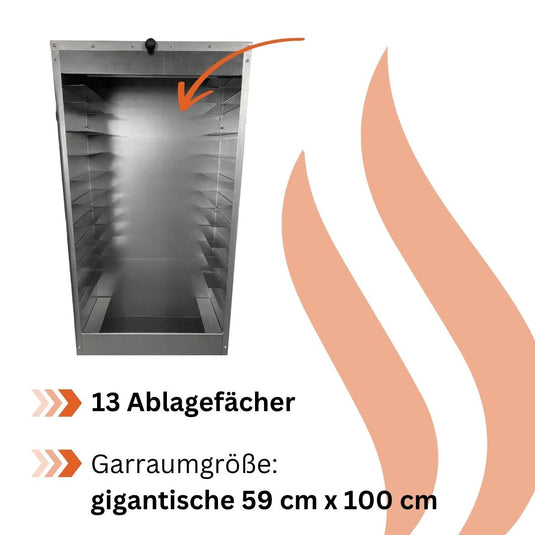 Räucherofen MAXI 160x60x40 cm Edelstahl | Jaeger